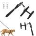 Jocxzi adjustable scrapes cat leash - 2 pieces of cat vest with a leash and 2 pieces of pet id day adjustable nylon harness cat leash outbreakproof cat vest cat dishes (black)