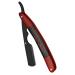 Housoutil Men Razors for Shaving Barber Blade Mustache Trimmer Foldable Razor Eyebrow Grooming Scissor Metal Hair Shaper Scalp Massager Comb Horn Travel Beard Cutter Stainless Steel Shave