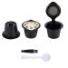 Capsules de caf r utilisables en plastique et en acier inoxydable avec fonction mousse taille universelle dor argent Applicable NESCAF (Ou)