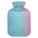 Heat bottle with color gradient blue-pink with reference heat bottles for pain relief hot water bottle water bag feet and bed warmers for menstrual cramps 1 l