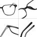 Retro Square TR90 Blue Light Blocking Glasses for Men & Women | UV Protection Computer & Reading Glasses - Tortoise 52mm - Buy Online on GoSupps.com