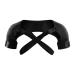 Adjustable Double Shoulder Support Brace Strap Wrap - Protector for Pain Relief | Black - Buy Online on GoSupps.com