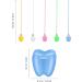 5PCS Milk Teeth Storage Box for Babies - Toddler Teeth Keepsake Case with Necklace - Pink/Yellow/White/Purple/Green - Buy Online on GoSupps.com