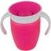 Munchkin Miracle 360 Sippy Cup Trainer - BPA Free Toddler Cup with Handles | Non Spill & Leakproof Baby Cup for Weaning | Dishwasher Safe - 6+ Months, 7oz - Pink - Buy Online on GoSupps.com