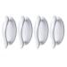 4 pcs Round Safety Handle Glass Door Wardrobe Cupboard Drawer Invisible Hole-Free Self-Adhesive Handle Home Hardware Supplies (Color : White)