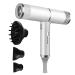 Lydaraarh White Wind Hair Dryer Diffuser Hair Blow Anion Dryer for Hair Dryers Home US Plug