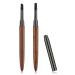 2pcs Nail Art Clean Up Brushes Round&Angled Nail Extension Gel Brush Nail Painting Brushes for Girls Nail Brushes Set for Cleaning Polish DIY Manicure (Sandalwood Handle)