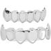 Plating Teeth Brace Brass Serial Number YHYT1046 Silver Teeth Braces Teeth Brace for Halloween Party for Hip Hop Fashion Show for Concert for Birthday Present(Silver) - Buy Online on GoSupps.com