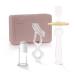 haakaa Training Toothbrush Set Oral Care Kit  Soft Silicone Toothbrush for Baby  Infants  Toddlers & Kids  Blush