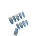 Handmade acrylic pink blush wearable false nails with glue full cover short press on nails lovely girls Nail enhancement (Color : 10 Size : M)