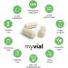 Myvial Bio Reishi Capsules - 120 Vegan Capsules (60-Day Supply) - 400mg Natural Ganoderma Lucidum - Plastic-Free Packaging - Buy Online on GoSupps.com