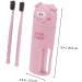 Zerodeko Cartoon Toothbrush Tumblers - Set of 2 Pink Bathroom Cups | Travel-Friendly Tooth Mugs (6.5x20.5 cm) - International Shipping Available - Buy Online on GoSupps.com