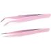 Buy Lijun 2PC Pink Steel Tweezers Set for Eyelash Extensions & Nail Art - Premium Quality Pliers for Precision Tasks - International Shipping Available - Buy Online on GoSupps.com