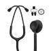 FriCARE Lightweight Dual Head Stethoscope for Medical Professionals Doctors, Aluminum Chestpiece and Headset (Black)