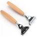 Buy Safety Wood Handle Double Edge Shaver - Portable Reusable Beard Cleaning Tool for Men & Women | Fast International Shipping - Buy Online on GoSupps.com