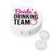 Bride's Drinking Team Round Case For Contact Lens Kit Storage Box with Mirror Printed