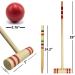 Tuahoo 28 Six-Player Croquet Set with Wooden Mallets - Outdoor Game for Adults, Families, and Kids | Giant Yard Game for Tailgate, Lawn, Backyard, and Park - Buy Online on GoSupps.com