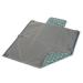 Luxdag wrap pad for on the go 60x60cm (color & motif) - diaper pad with compartments for diapers & wet wipes - washable diaper bag - diaper bag foldable green -gray / triangles