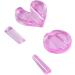 OLACD Mini Acrylic Nail Bending Tools Set 2Pc Portable Metal Embossed Mold Equipment for DIY Nail Art Hollow Frame Embossers in Pink with Heart & Star Shapes - Buy Online on GoSupps.com