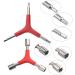 XINMEIWEN Bike Spoke Wrench Tool Kit - 5Pcs | Includes Rubber Handle Wrench & Rim Truing Tool | Bike Repair Essentials - Buy Online on GoSupps.com