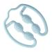 Ciieeo Handing tools 1 piece of yoga massager Hand tools muscle roller stick body massage roller tool shiatsu neck massage device four-wheel leg massage device 25x22x5cm blue