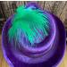 Mardi Gras Feather Pimp Fedora - Multicolor - 6x14 - Festive Party Hat - Buy Online on GoSupps.com