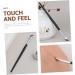 WOONEKY 2pcs Eyebrow Brush Portable Eyeliner Brush Eye Shadow Brush Eyeliner Makeup Brush Makeup Tool Metal - Buy Online on GoSupps.com