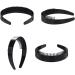 Buy Hetuioiyster Women's Girls 2.5cm Wide Black Plastic Headband with Teeth Comb - DIY Hair Accessories for International Shipping - Buy Online on GoSupps.com