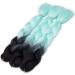 Tess Braids Extensions 60 cm - 3 Pack Jumbo Kanecalon Hair Braids for Box Braids - Ombre Black/Light Green - 100g Bundle - Buy Online on GoSupps.com