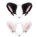 2 Pieces Cat Ears Headband with Bells Cosplay Hair Band Iron Headwear Used for Women Girls Daily Decoration and Party