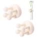Tongue Scraper Holder Waterproof Self Adhesive Hook Tongue Scraper Holder Only for Bathroom Soft Silicone Multi-Function Toothbrush and Tongue Scraper Holder 2PCS White