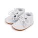 LACOFIA Baby Boys Girls Winter Shoes First Walkers Infant Anti-Slip Lace up Booties 12-18 Months White