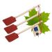 3x Hofmeister fly collapse made of maple and leather red and shape -stable flying blinds mosquito bats clapping for flying and insects catch 46 cm red/nature 3