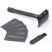 Angoily Manual Razor Set - Reusable Double-Edged Beard Shaver with Butterfly Opening | Stainless Steel Blade | 10.3x4cm - International Shipping - Buy Online on GoSupps.com