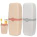 Skycase Travel Toothbrushes Case 2 Pack Toothpaste Storage Box Cup Portable Toothbrush Holder Toothbrushes Toothpaste Set Organizer for Travel Business Home Camping School Supplies Pink+White