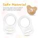 Vicloon Silicone Baby Dummy Pacifier Holder Clip Adapter - 12Pcs Transparent White - Buy Online on GoSupps.com