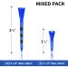 ENHUA Golf Plastic Tees 120 Pack - Unbreakable 3-1/4 Inch Long Blue Tees - Low Friction Bulk Tees - Mixcolor - Buy Online on GoSupps.com