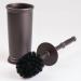 mDesign Hyde Collection Toilet Bowl Brush and Holder - Modern Bronze Bathroom Scrubber for Deep Cleaning - Space Saving Design - Buy Online on GoSupps.com