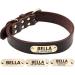 Tagme Personalized Leather Dog Collar - Engraved Name & Phone Number for Small Dogs - 1 Pack (Brown) - Buy Online on GoSupps.com