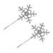 MAGICLULU 2 Pairs Side Rhinestone Barrette Headdress Barrette Rhinestones Hair Clip Women Hairpin Bobby Pin Snowflake Hair Clips Fashion Hairpins Rhinestones Barrette Women Barrette Hair Pin