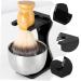 Premium Beard Brush Holder & Shave Brush Organizer - Electric Shaver Storage Rack & Razor Stand for Men | Acrylic Shaving Base - Buy Online on GoSupps.com