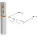 Cold Toy Feather Hinges Reading Glasses for Women & Men - Lightweight Metal Mini Readers with Case (Silver Strength 2.00) - Visual Aid & Reading Aid - Buy Online on GoSupps.com