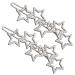 Set of 2 Silver Star Hair Clips - Stylish Hair Accessories for Women | Perfect Hairpins & Clamps - Buy Online on GoSupps.com
