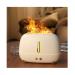 GRETREE AROMA DIFFUSER BOUSTER BATTROME 250ML Diffusor for essential oils with fire flame effect LED light 3D flame quiet ultrasound Air Humidifier white