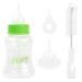 Breeding bottle puppy dogs milk bottle PET 60ml and 150ml silicone small baby bottle set for cat feeding tool with replacement mini nipple for pets (large green)