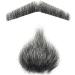 Remeehi Hand-Made Black Goatee Men's Beard Fake Facial Mustache Costume - Human Hair Lace Pretend Gu - Buy Online on GoSupps.com