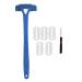Perfeclan back razor with a long handle back razor for men ergonomic handle DIY hair removal device leg epilier back scratch blue