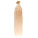 Premium Whiteblonde Keratin Bonding Extensions - 100% Remy Human Hair 50 Strands 45cm U-Tip #60 - Buy Online on GoSupps.com