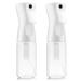 2 Pack Hair Spray Bottle 6.8 OZ Continuous Fine Mist Sprayer Refillable Empty Sprayer Water Squirt Bottle for Salon, Hairstyling, Cleaning, Plants, Misting & Skin Care (Clear) 6.8 Ounce 2#Clear