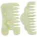 Beaupretty 2st Jade Kamm Gua Sha Kamm Jade massage curb scratch massage bridal games Tools Massage tools Massagek mme for the scalp gua Sha combat scalp comb massage head xiuyu